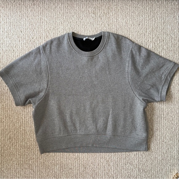ALEXANDER WANG Grey Sweat T-Shirt - Picture 3 of 10
